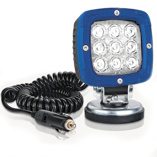 FARO DE TRABAJO LED 12/55V CON BASE MAGNÉTICA Y CABLE ESPIRAL FRISTOM FT-036 LED ALU 2800