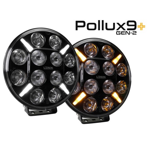 FARO LARGO ALCANCE LED 120W 12/24V + LUZ POSICIÓN BLANCO/AMBAR LEDSON POLLUX9+ GEN2 33491232