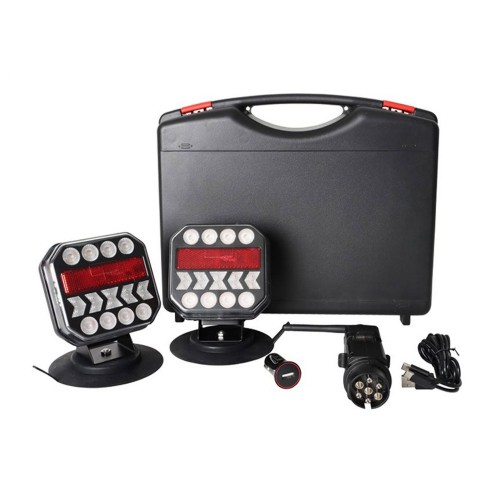 KIT INALÁMBRICO PILOTOS LED 12V BASE IMANTADA SUITRON ST46B-A