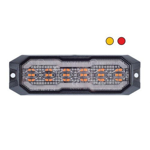 Piloto LED de Posición Rojo con Estroboscópico Ámbar 12-24V Homologado R1/SM1 R10 R65 XA2 – Suitron ST70RA