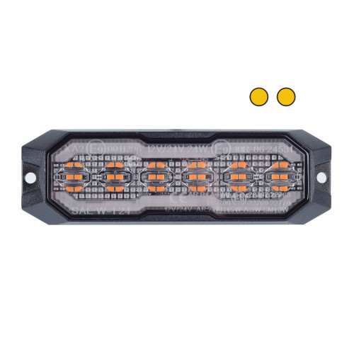 PILOTO ESTROBOSCÓPICO LED AMBAR + LUZ LATERAL 12/24V SUITRON ST3070H-SM1