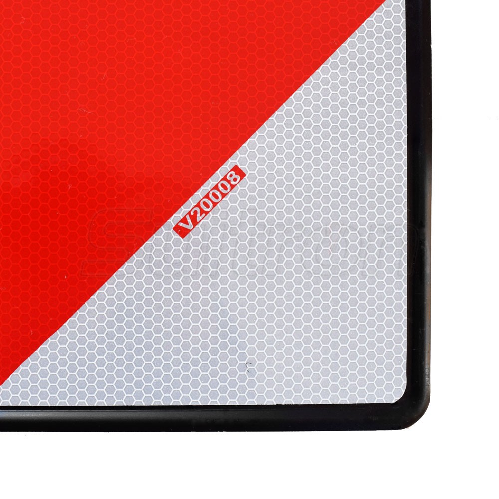 PLACA REFLECTANTE V-20 HOMOLOGADA PARA SEÑALIZACIÓN DE CARGAS SOBRESALIENTES