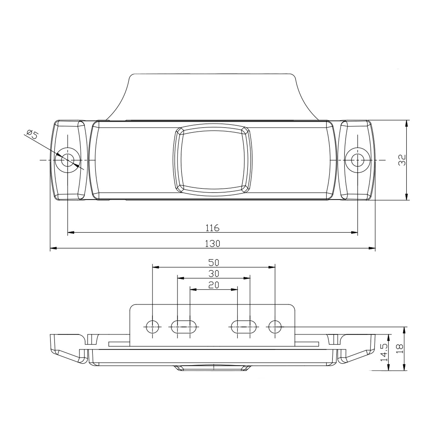 PILOTO POSICIÓN DELANTERO, TRASERO Y LATERAL LED 12/24V FRISTOM FT-017+K LED