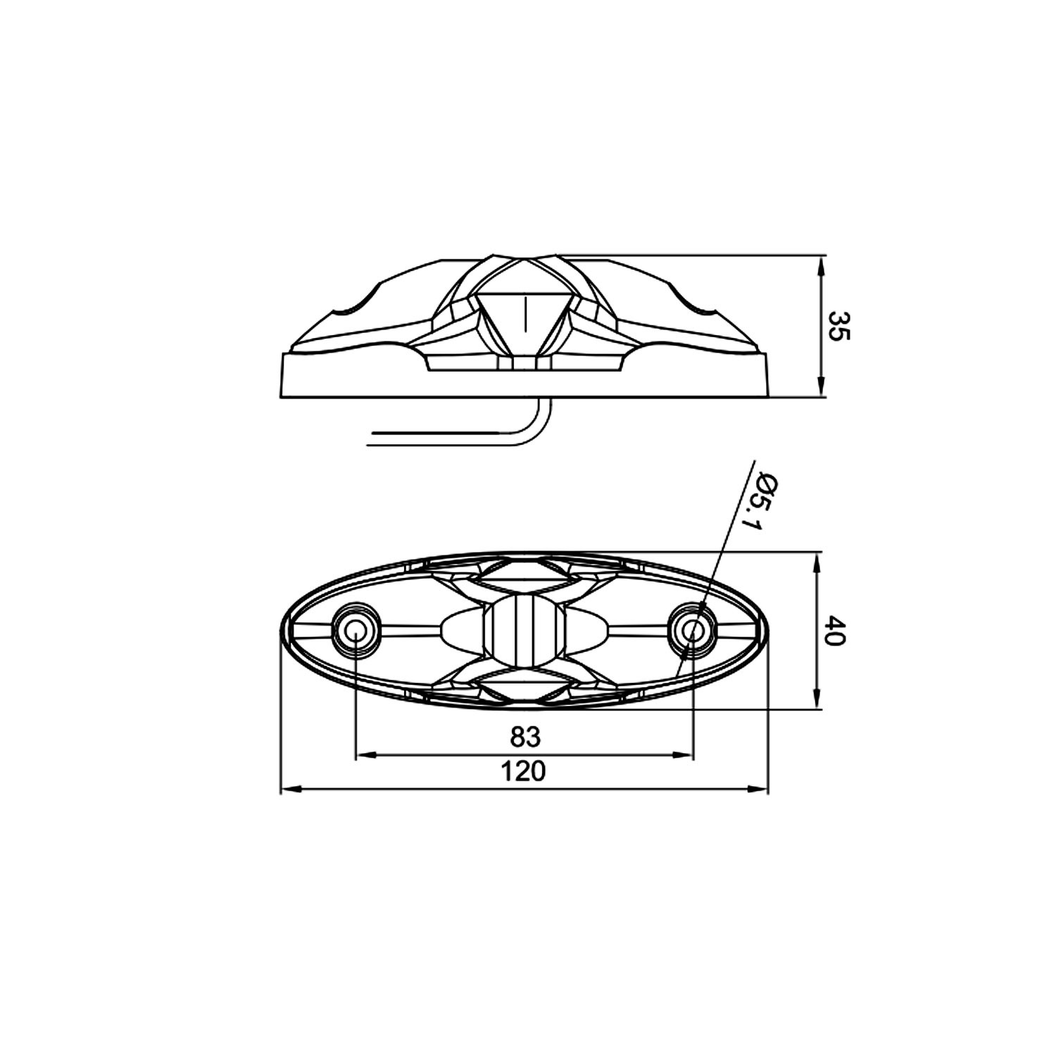 PILOTO LATERAL LED 12/24V FRISTOM FT-038 CB LED