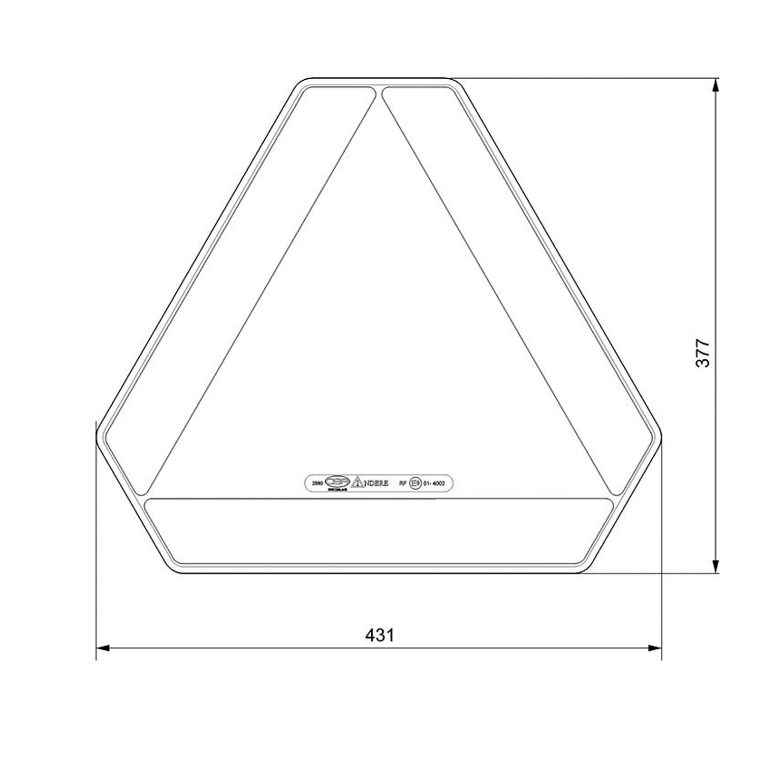 PLACA REFLECTANTE V-5 HOMOLOGADA, SEÑALIZACIÓN VEHÍCULOS LENTOS