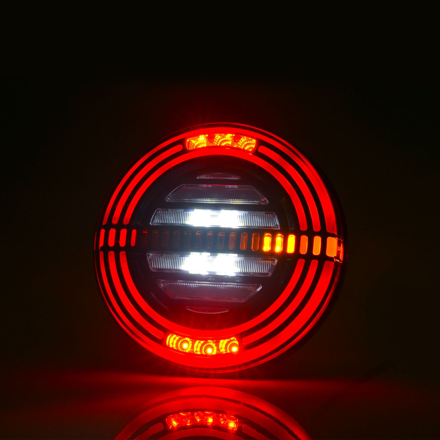 PILOTO TRASERO LED 5 FUNCIONES 12/24V WAS W193DD INDICADOR DE DIRECCIÓN DINÁMICO