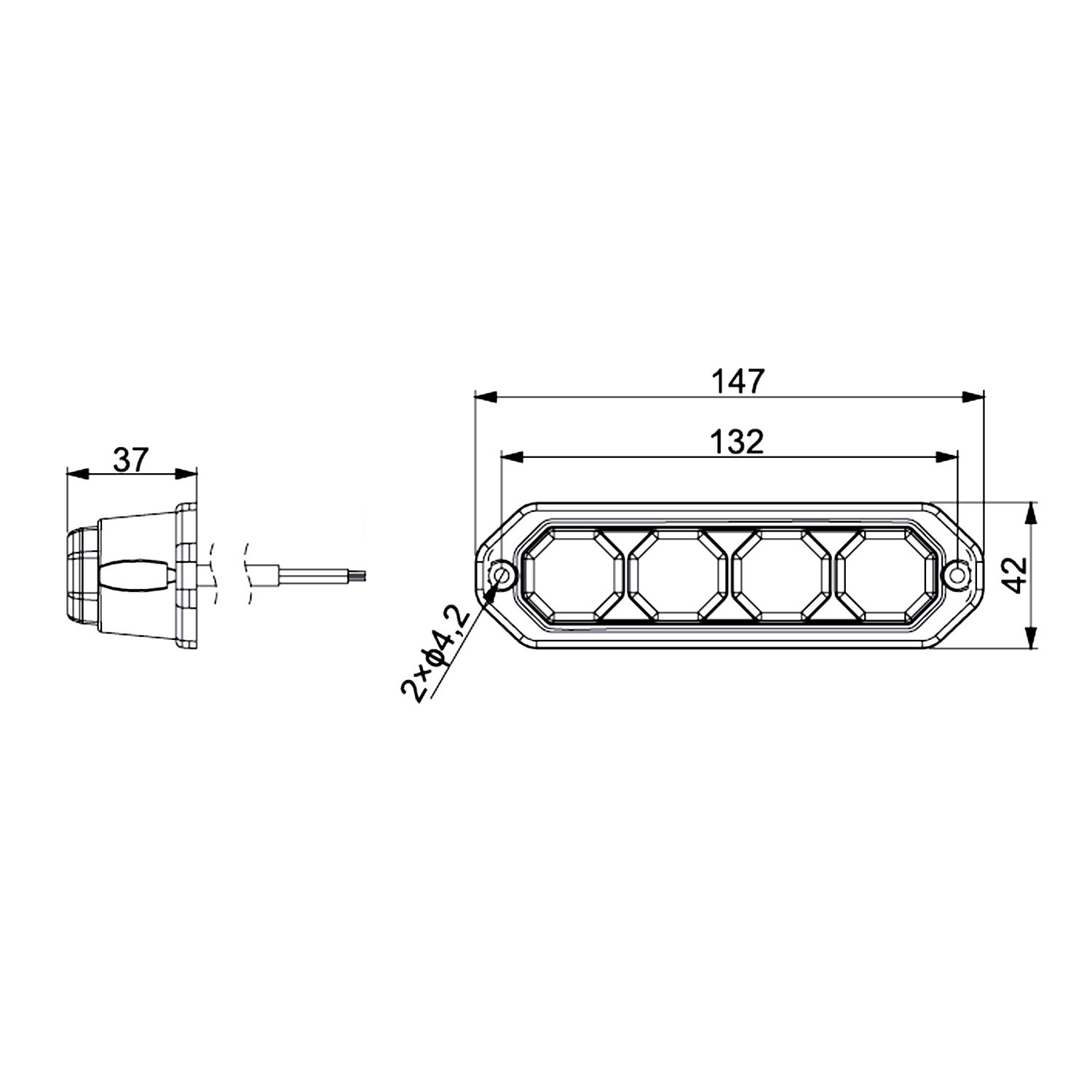 PILOTO ESTROBÓCÓPICO LED AMBAR 12/24V HORPOL HOR 78 LDO 2258