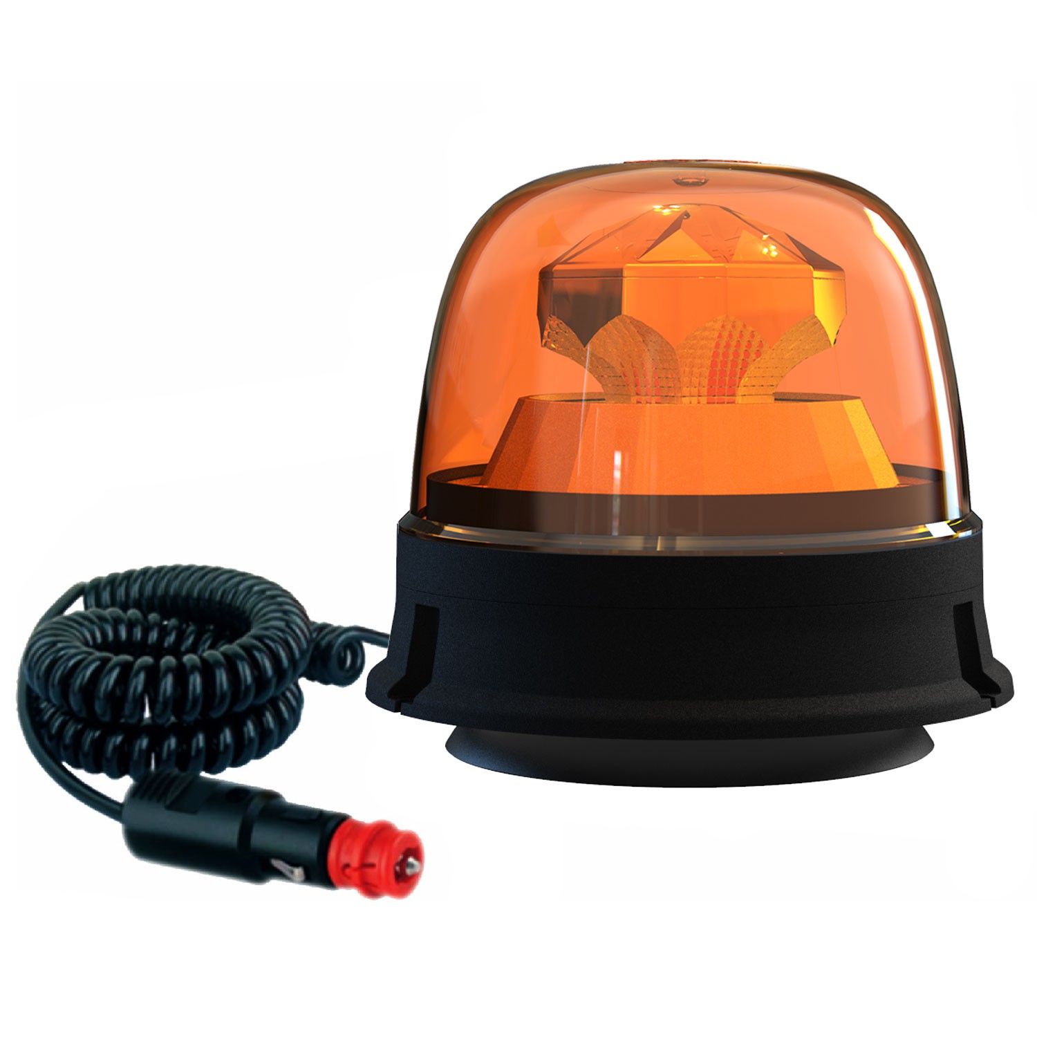 FARO ROTATIVO / DESTELLANTE LED BASE MAGNÉTICA 7 FUNCIONES R65/R10 12/24V STW08M