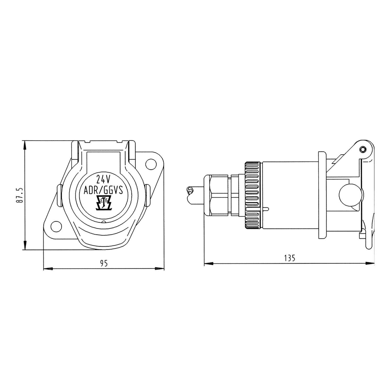 BASE 15 POLOS 24V ADR/GGVS ERICH JAEGER 141053