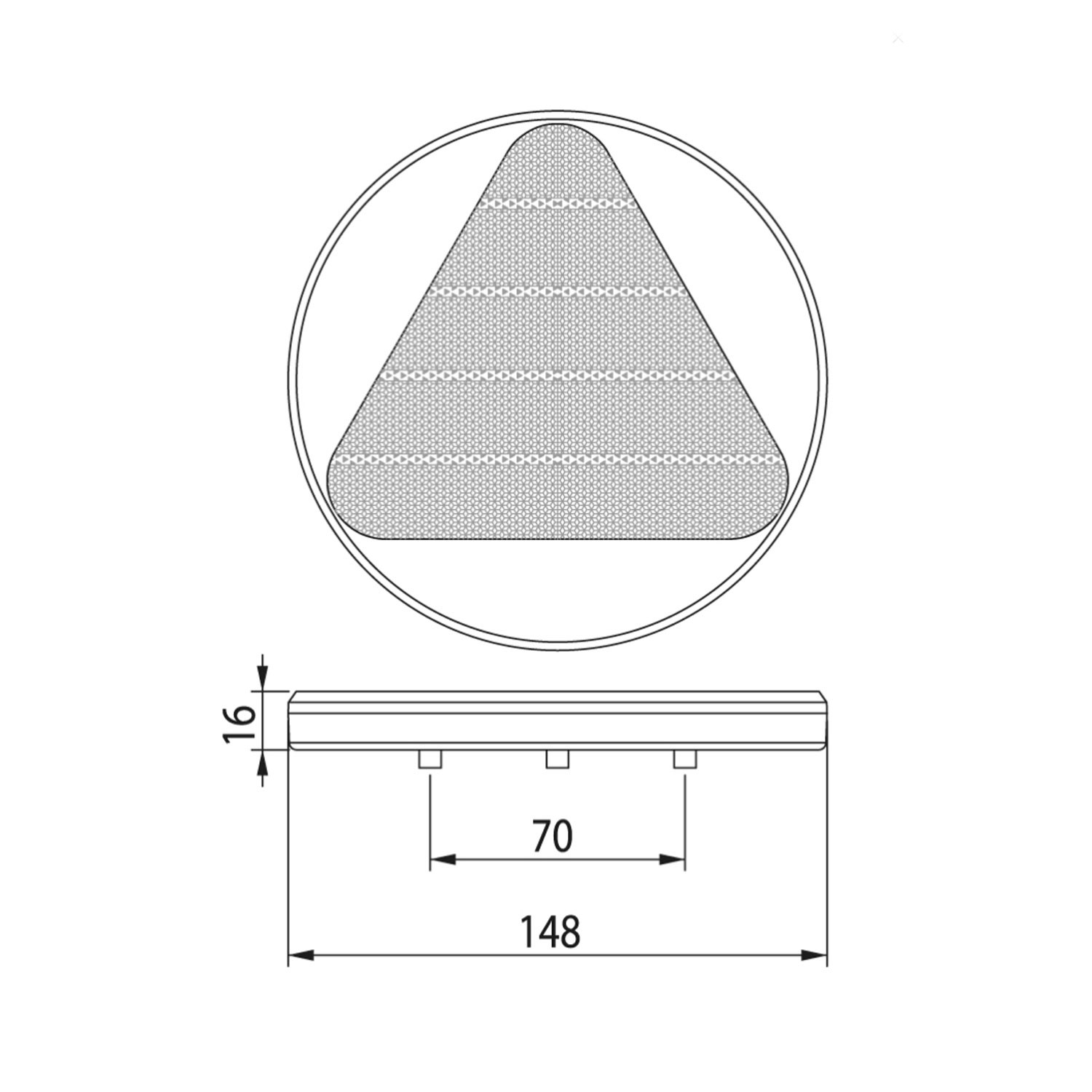 TRIÁNGULO REFLECTANTE TRASERO DASTERI D-002B