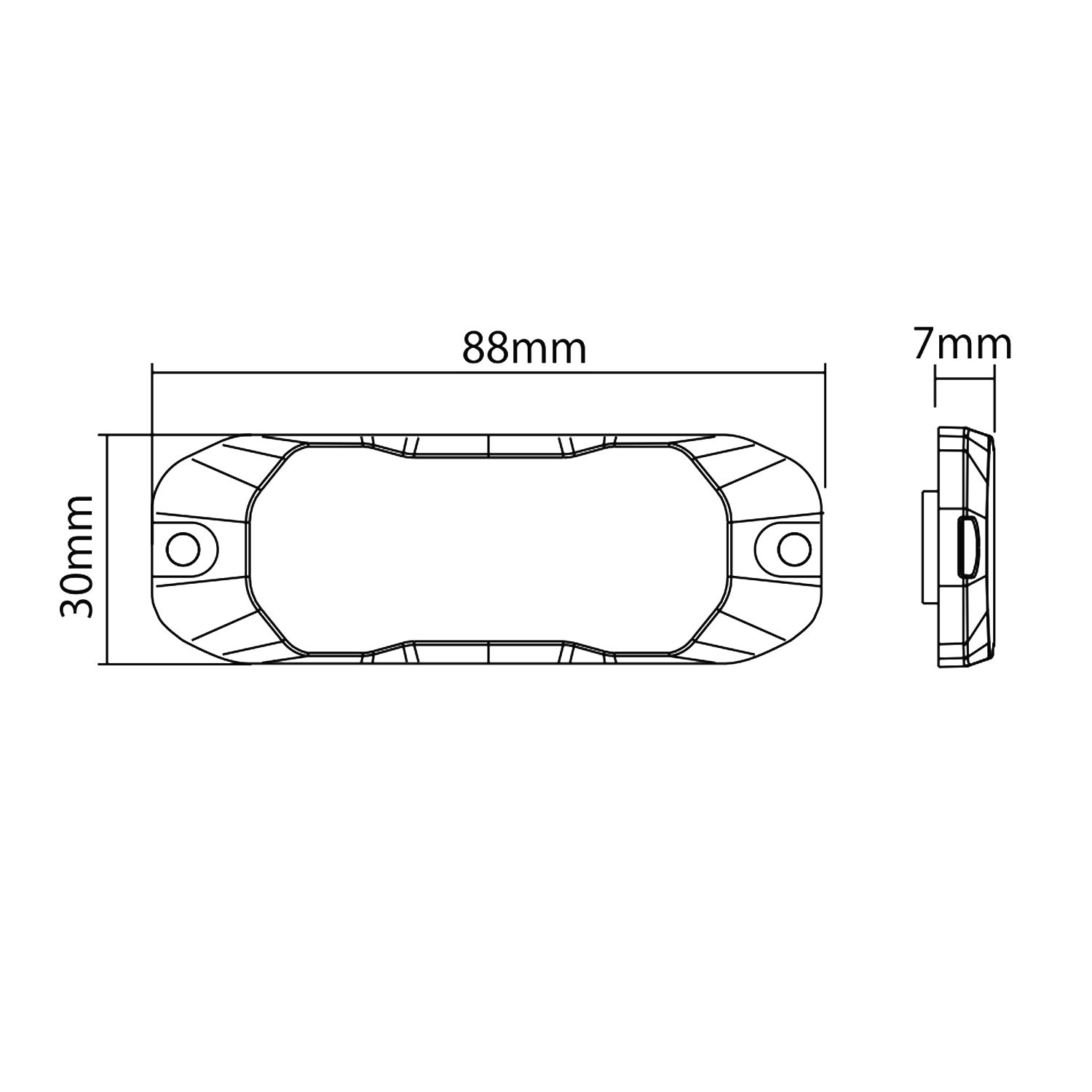PILOTO ESTROBOSCÓPICO LED AMBAR 12/24V STW03A