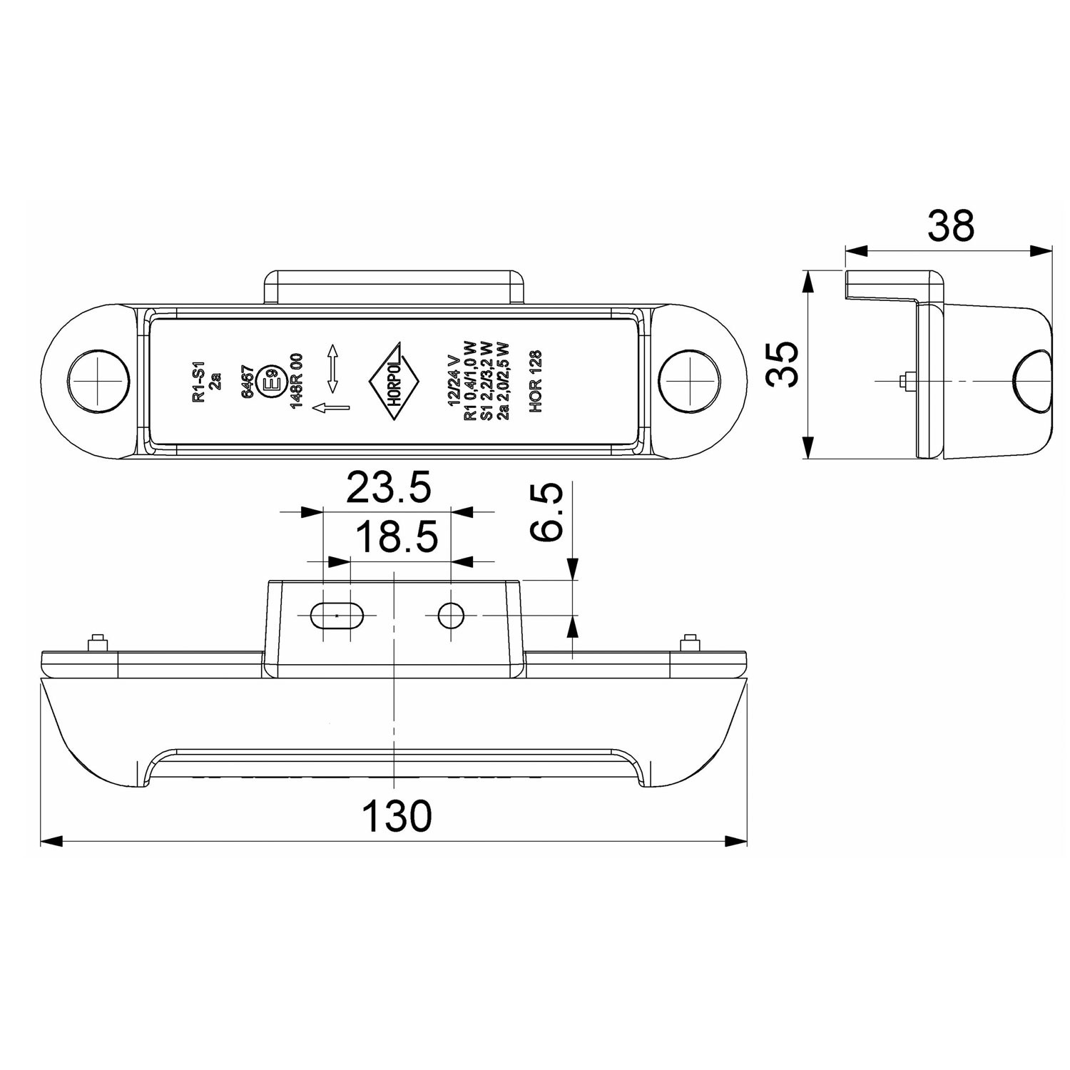 PILOTO TRASERO LED 3 FUNCIONES12/24V HORPOL LZD 2964