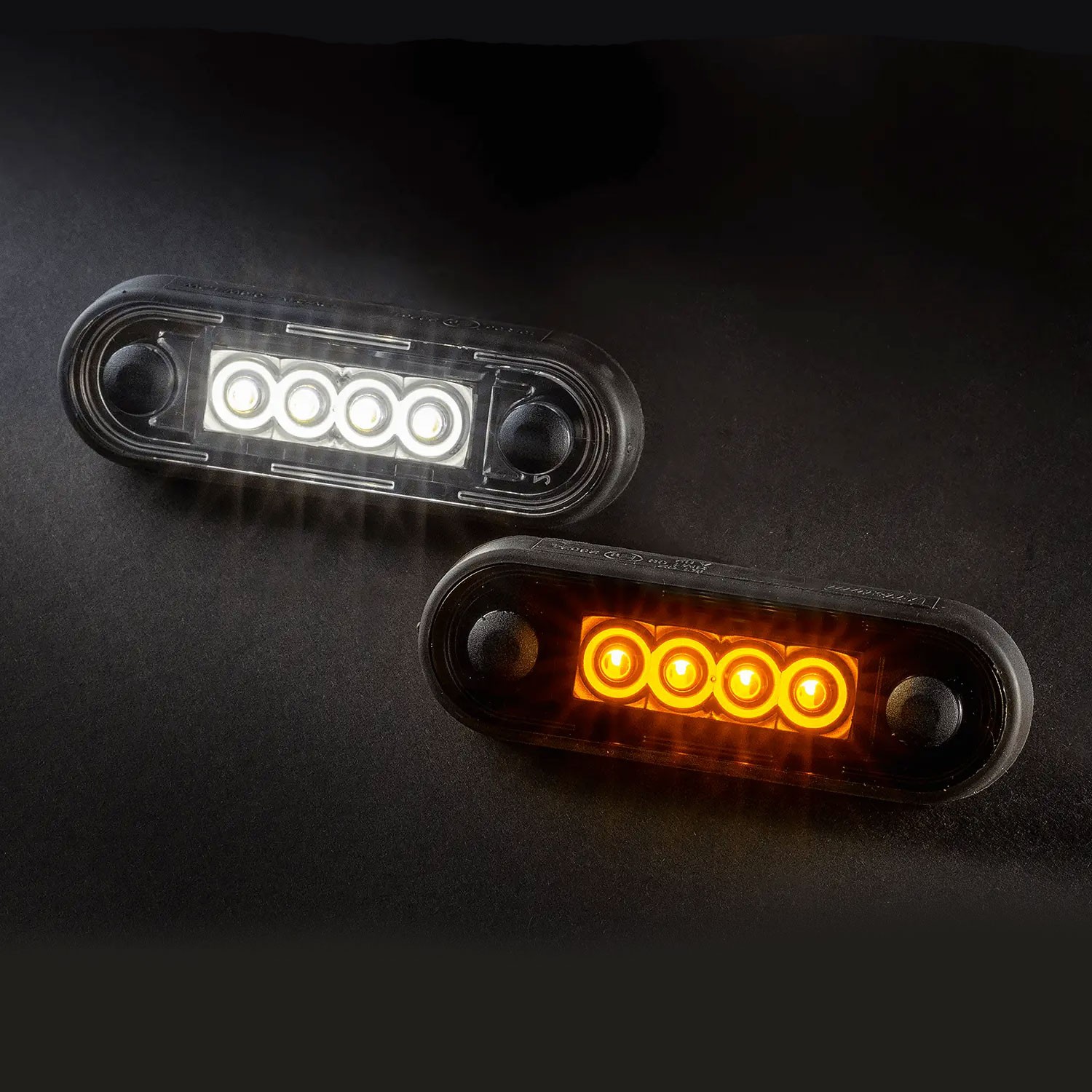 PILOTO LED LUZ DUAL BLANCO/AMBAR 12/24V FRISTOM FT-073 BZ LED