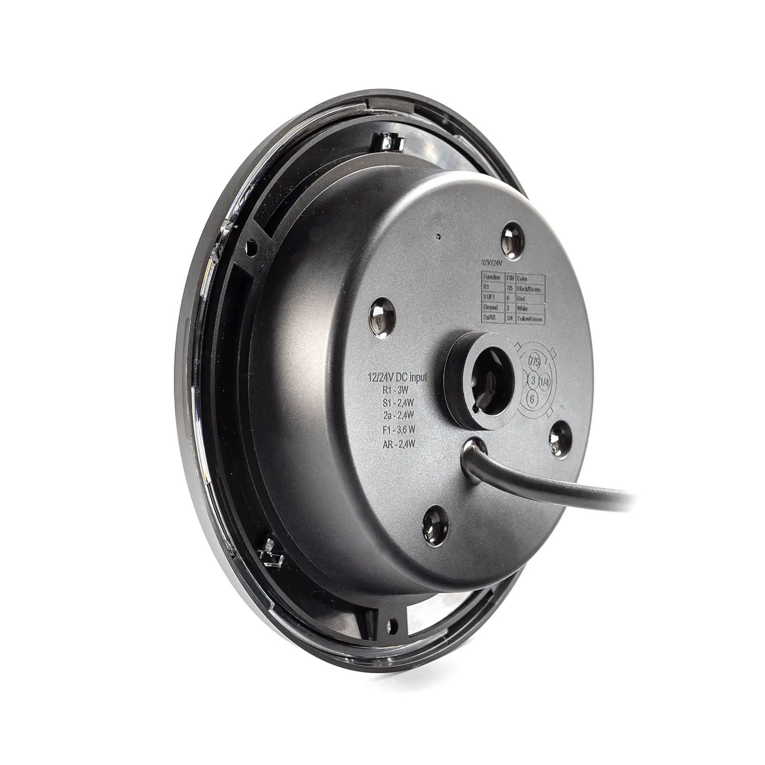 PILOTO TRASERO LED 3 FUNCIONES 12/24V MARCO NEGRO  FRISTOM FT-314 LED BLACK