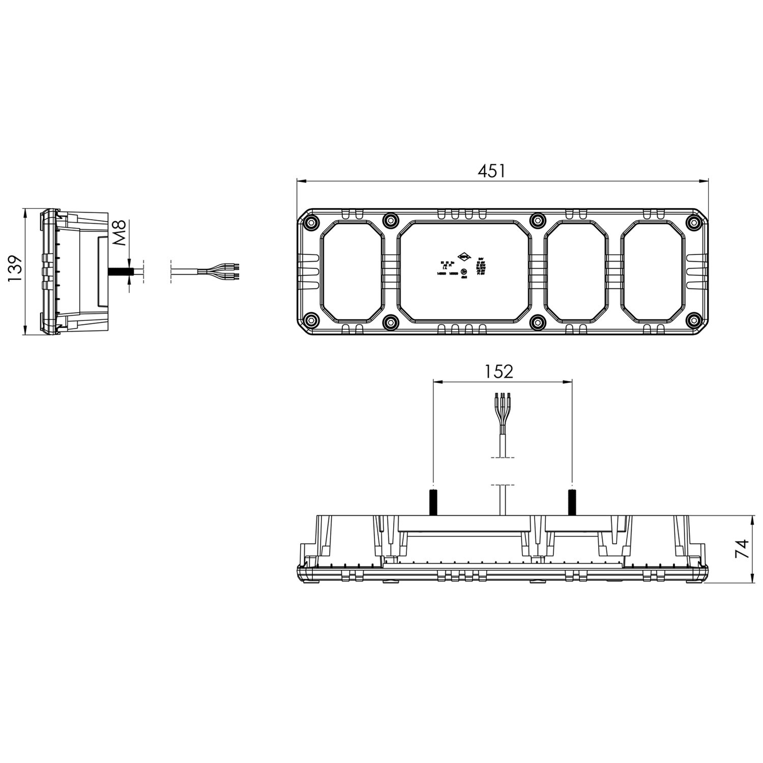 PILOTO TRASERO LED 6 FUNCIONES 12/24V HORPOL HEAVY DUTY LZD 2854 / LZD 2855