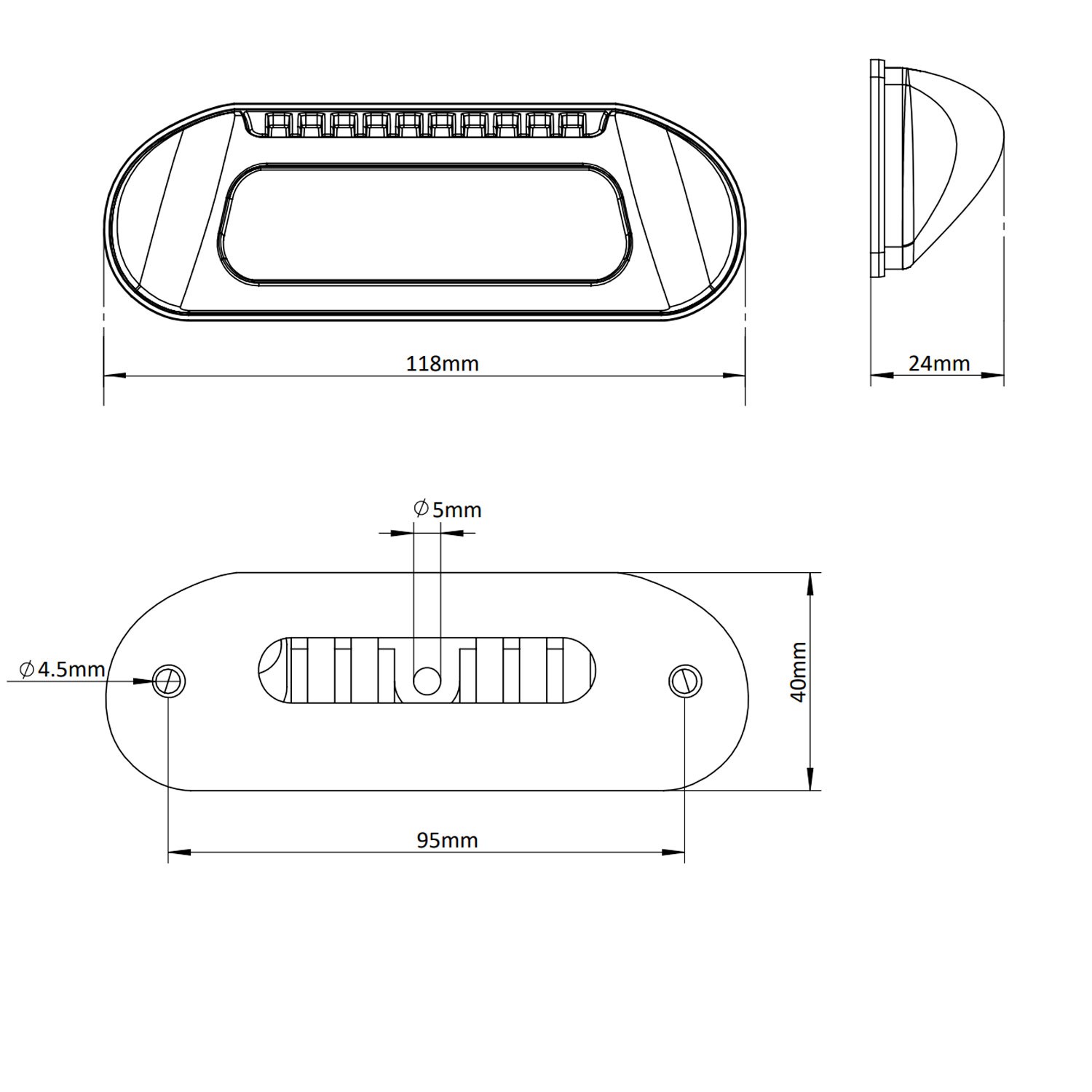 PILOTO LUZ DE ESCENA LED MINI CON MODO ATENUACIÓN 12/24V SUITRON STL5