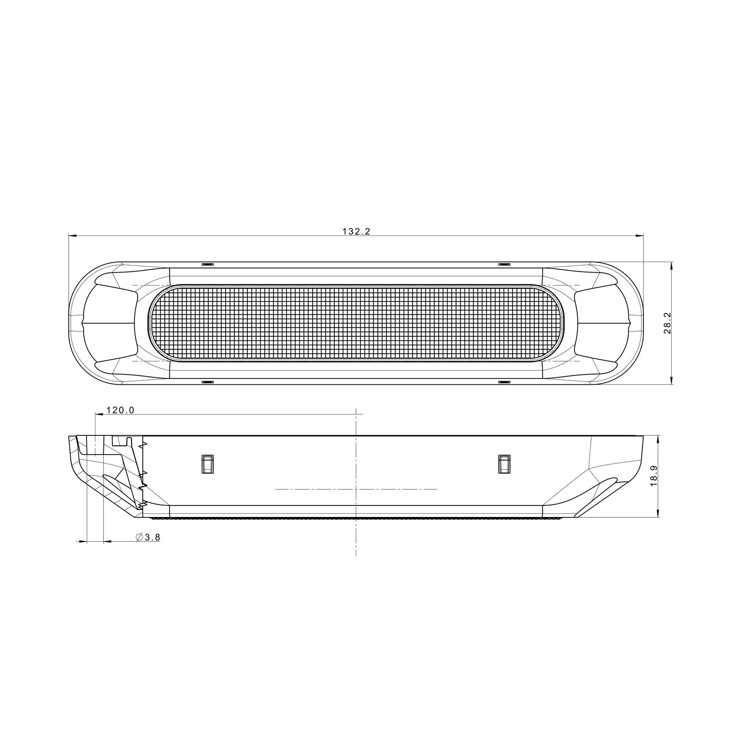 Piloto Luz de Freno LED 12–24V IP69 (1m cable) Homologado S1 – Fristom FT-335 LED