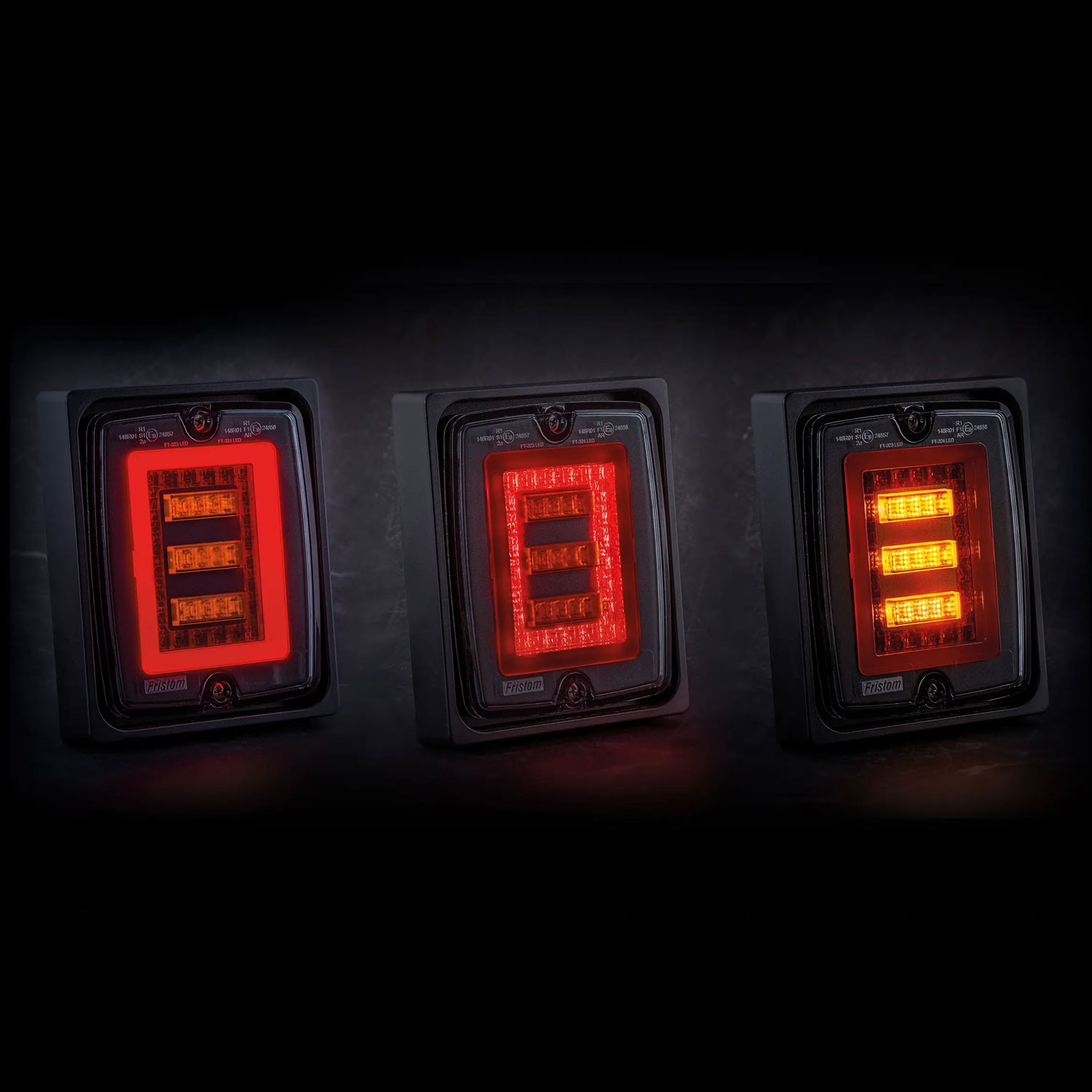 Piloto Trasero LED Empotrable – Posición, Freno, Intermitente – 12/24V – Cable 1m – Homologado R1, S1, 2a – Fristom FT-323 LED