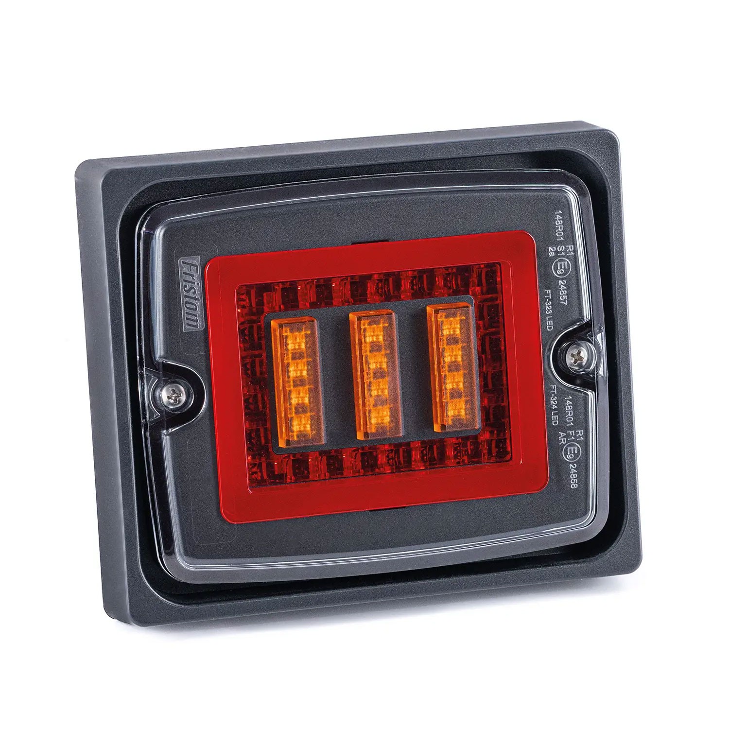 Piloto Trasero LED con Marco – Posición, Freno e Intermitente – 12-24V – Cable 1m – Homologado R1, S1, 2a – FT-323 LED FR1