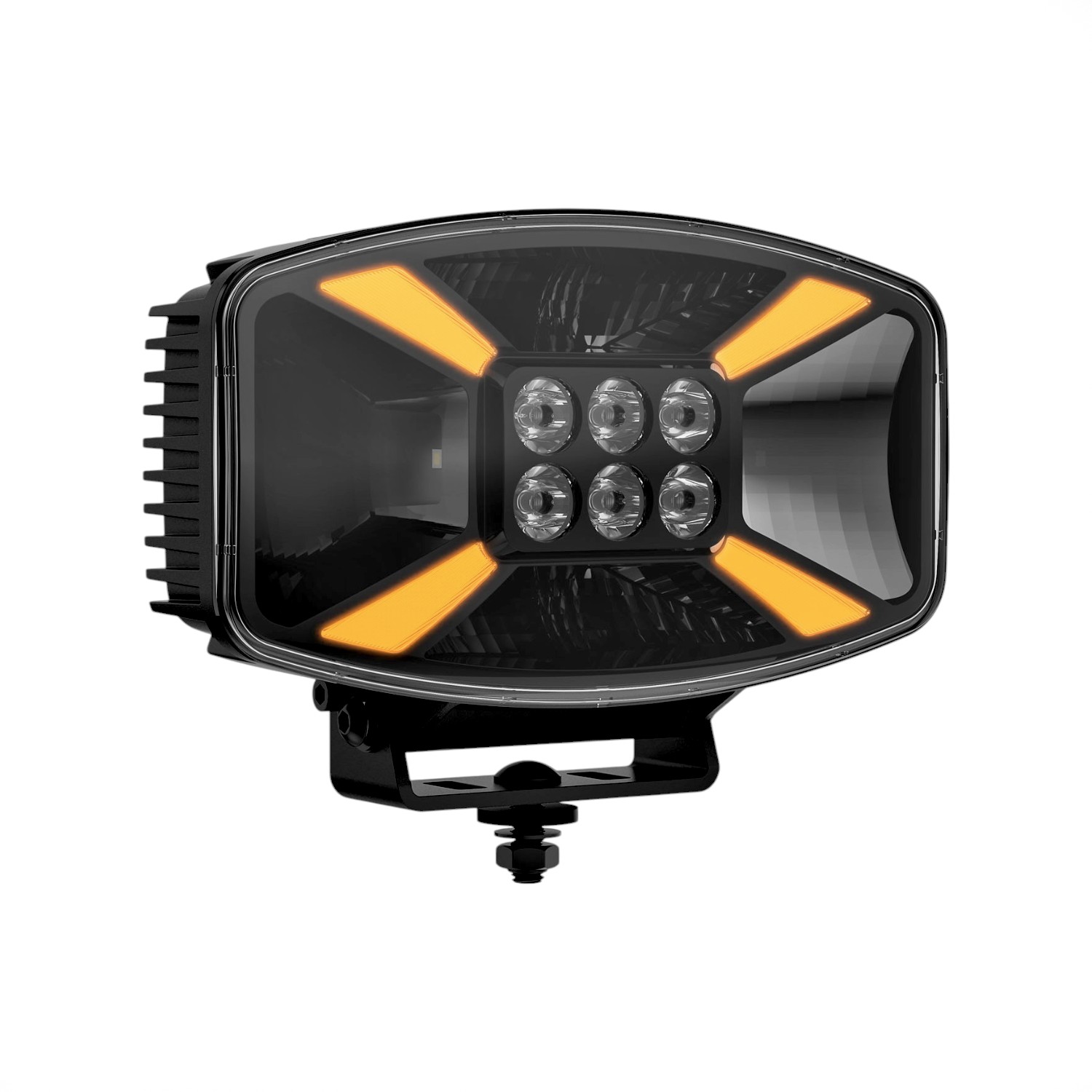 FARO LARGO ALCANCE LED 10" 140W 12/24V + LUZ POSICIÓN DUAL BLANCO/AMBAR Y LUZ DE ADVERTENCIA DESTELLANTE SUITRON X10 ST1212R